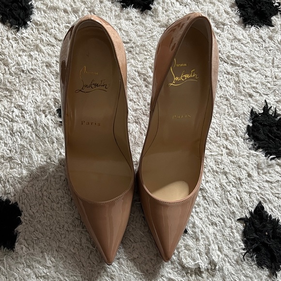 Christian Louboutin size 37.5 so Kate 120 patent nude stilettos new - Picture 3 of 15